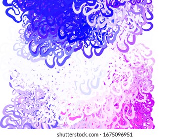 Light Pink, Blue vector pattern with wry lines. A circumflex abstract illustration with gradient. Elegant pattern for a brand book.