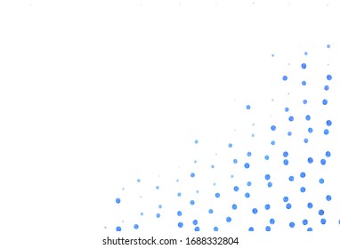 Light Pink, Blue vector pattern with spheres. Blurred decorative design in abstract style with bubbles. Pattern for beautiful websites.