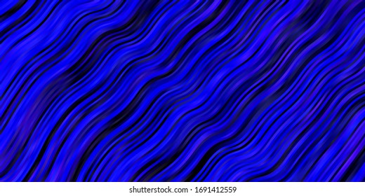 Light Pink, Blue vector pattern with curves. Gradient illustration in simple style with bows. Pattern for commercials, ads.