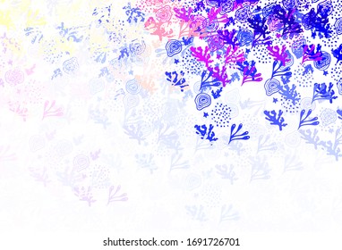 Light Pink, Blue vector pattern with random forms. Simple colorful illustration with abstract gradient shapes. Simple design for your web site.