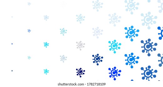 Light Pink, Blue vector pattern with coronavirus elements. Colorful abstract illustration with gradient medical shapes. Simple design against epidemic information.