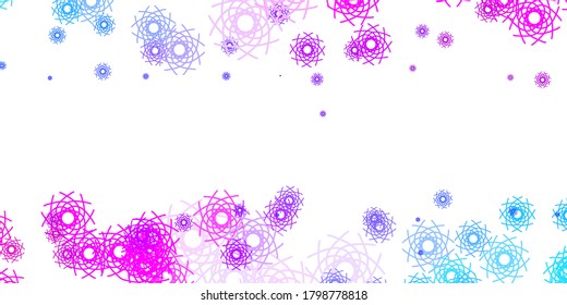 Light Pink, Blue vector pattern with abstract shapes. Simple design in abstract style with gradient forms. Simple illustration for your web site.