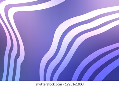 Light Pink, Blue vector pattern with curved lines. Shining colorful illustration in simple curve style. Background for cell phone screens.