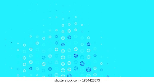 Light Pink, Blue vector pattern with magic elements. Illustration with magical signs of spiritual power. Design for magic, spiritual events.