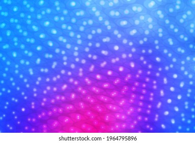 Light Pink, Blue vector pattern with spheres. Beautiful colored illustration with blurred circles in nature style. Design for poster, banner of websites.