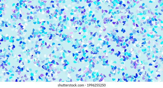 Light pink, blue vector pattern with abstract shapes. Illustration with colorful shapes in abstract style. Modern design for your ads.