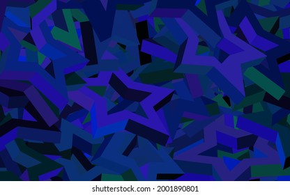Light Pink, Blue vector pattern with christmas stars. Decorative shining illustration with stars on abstract template. Best design for your ad, poster, banner.