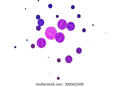 Light pink, blue vector pattern with spheres. Blurred decorative design in abstract style with bubbles. Template for your brand book.