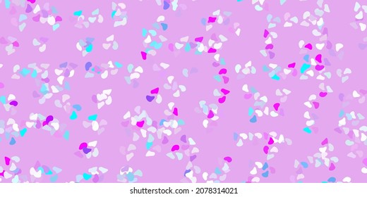Light pink, blue vector pattern with abstract shapes. Simple design in abstract style with gradient forms. Background for cell phones.