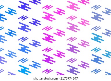 Light Pink, Blue vector pattern with narrow lines. Glitter abstract illustration with colored sticks. Smart design for your business advert.