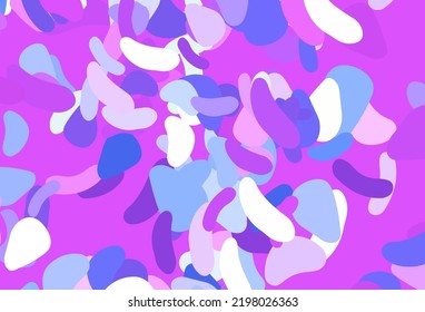 Light Pink, Blue vector pattern with chaotic shapes. Modern abstract illustration with colorful random forms. Best smart design for your business.