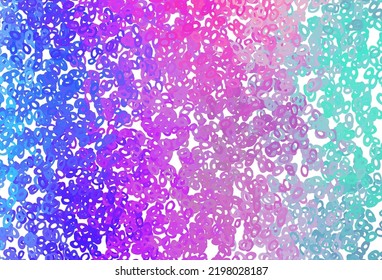Light Pink, Blue vector pattern with spheres. Beautiful colored illustration with blurred circles in nature style. Design for business adverts.