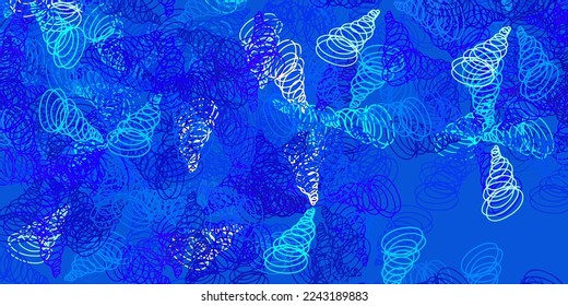 Light pink, blue vector pattern with lines. Abstract illustration with bandy gradient lines. Best design for your ad, poster, banner.