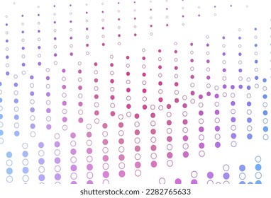 Light Pink, Blue vector pattern with spheres. Modern abstract illustration with colorful water drops. Completely new template for your brand book.