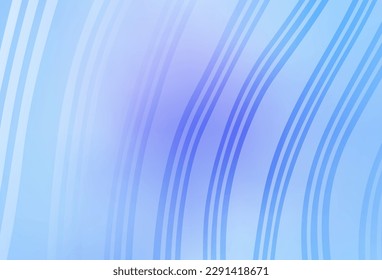 Light Pink, Blue vector pattern with curved lines. Modern gradient abstract illustration with bandy lines. Brand new design for your ad.