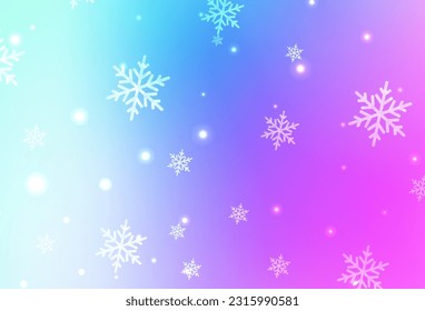 Light Pink, Blue vector pattern in Christmas style. Modern abstract Christmas mood shapes. Smart design for promotion of university.