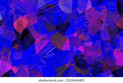 Light Pink, Blue vector pattern with lines. Modern gradient abstract illustration with bandy lines. Pattern for your design.