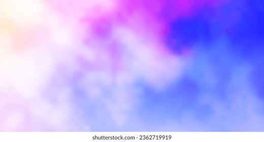 Light Pink, Blue vector pattern with clouds. Abstract colorful clouds on gradient illustration. Pattern for your booklets, leaflets.