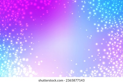 Light Pink, Blue vector pattern with night sky stars. Shining colored illustration with bright astronomical stars. Pattern for astronomy websites.