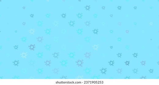 Light pink, blue vector pattern with coronavirus elements. Colorful abstract illustration with gradient medical shapes. Wallpaper for health protection.