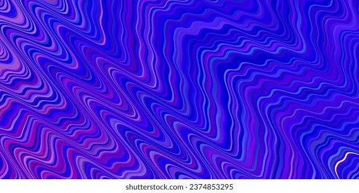Light Pink, Blue vector pattern with wry lines. Colorful abstract illustration with gradient curves. Design for your business promotion.