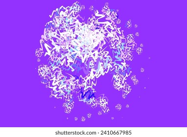 Light Pink, Blue vector pattern with bent lines. Colorful abstract illustration with gradient lines. Elegant pattern for a brand book.