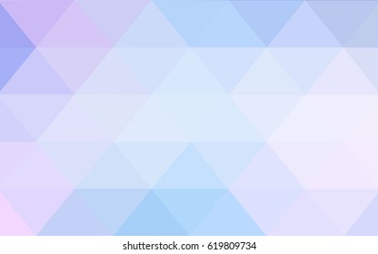 Light Pink, Blue vector Pattern.  triangular template. Geometric sample. Repeating routine with triangle shapes. New texture for your design. Pattern can be used for background.