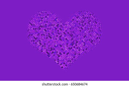 Light Pink, Blue vector pattern with colored spheres. Geometric sample of repeating circles on white background in halftone style.