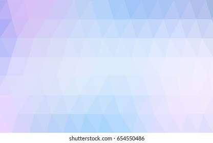 Light Pink, Blue vector Pattern.  triangular template. Geometric sample. Repeating routine with triangle shapes. New texture for your design. Pattern can be used for background.