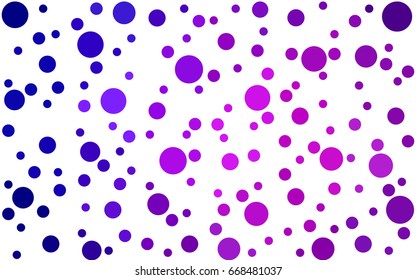 Light Pink, Blue vector pattern of geometric circle shapes. Colorful mosaic banner. Geometric background with colored disks.