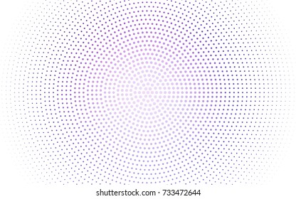 Light Pink, Blue vector pattern with colored spheres. Geometric sample of repeating circles on white background in halftone style.