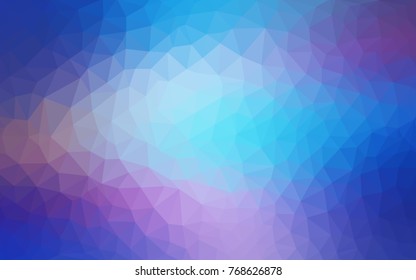 Light Pink, Blue vector Pattern.  triangular template. Geometric sample. Repeating routine with triangle shapes. New texture for your design. Pattern can be used for background.