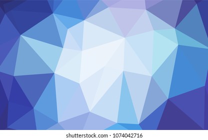 Light Pink, Blue vector polygon abstract layout. A sample with polygonal shapes. The template for cell phone's backgrounds.