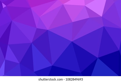 Light Pink, Blue vector polygon abstract backdrop. Polygonal abstract illustration with gradient. Polygonal design for your web site.