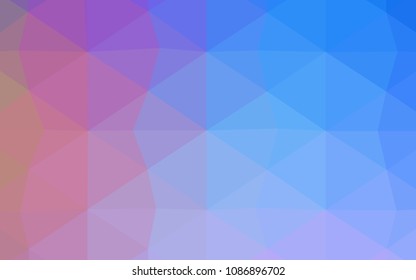 Light Pink, Blue vector polygon abstract background. Colorful illustration in polygonal style with gradient. The template for cell phone's backgrounds.