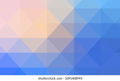 Light Pink, Blue vector polygon abstract layout. A sample with polygonal shapes. Brand new design for your business.