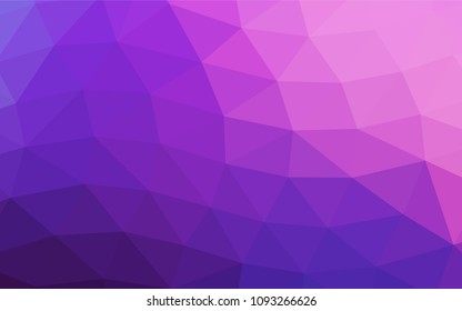Light Pink, Blue vector polygon abstract background. Triangular geometric sample with gradient.  The elegant pattern can be used as part of a brand book.