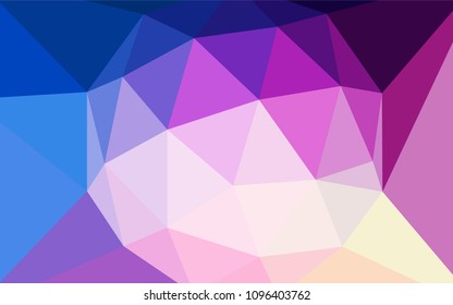 Light Pink, Blue vector polygon abstract layout. Colorful illustration in polygonal style with gradient. Template for cell phone's backgrounds.