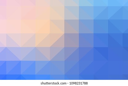 Light Pink, Blue vector polygon abstract background. Glitter abstract illustration with an elegant triangles. A new texture for your web site.