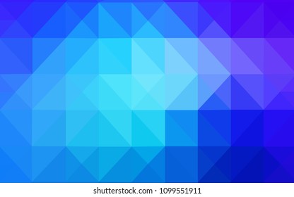 Light Pink, Blue vector polygon abstract backdrop. Polygonal abstract illustration with gradient. Triangular pattern for your business design.