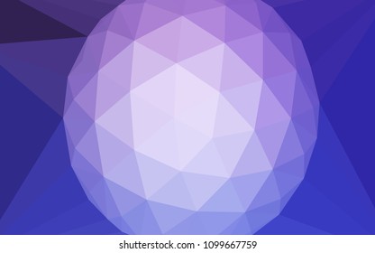 Light Pink, Blue vector polygon abstract layout with a gem in a centre. Triangular geometric sample with gradient.  Pattern for a brand book's backdrop.