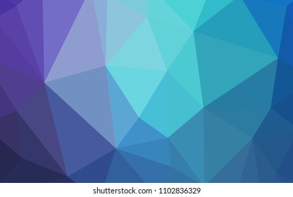 Light Pink, Blue vector polygon abstract layout. Elegant bright polygonal illustration with gradient. Triangular pattern for your design.