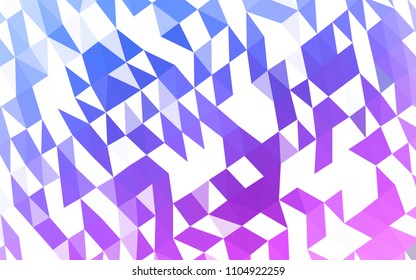 Light Pink, Blue vector polygon abstract pattern. Modern geometrical abstract illustration with gradient. A new texture for your design.