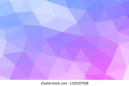 Light Pink, Blue vector polygon abstract polygon abstract. Triangular geometric sample with gradient.  The polygonal design can be used for your web site.