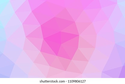 Light Pink, Blue vector polygon abstract polygon abstract. Brand new colored illustration in blurry style with gradient. The elegant pattern can be used as part of a brand book.