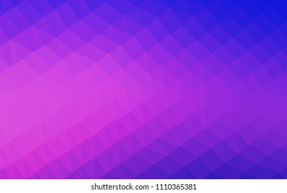 Light Pink, Blue vector polygon abstract layout. Geometric illustration in Origami style with gradient.  A completely new design for your business.