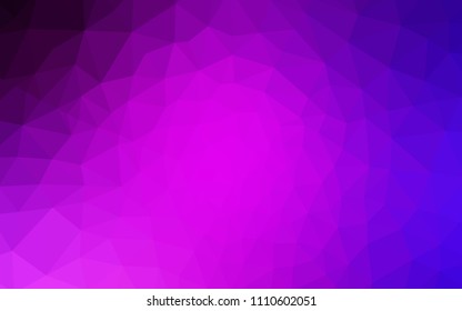 Light Pink, Blue vector polygon abstract layout. Elegant bright polygonal illustration with gradient. A new texture for your web site.
