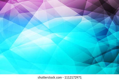 Light Pink, Blue vector polygon abstract background. Colorful abstract illustration with triangles. Template for cell phone's backgrounds.
