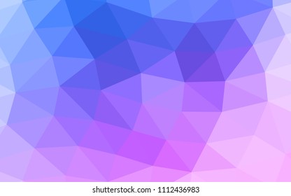 Light Pink, Blue vector polygon abstract polygon abstract. Modern geometrical abstract illustration with gradient. The textured pattern can be used for background.
