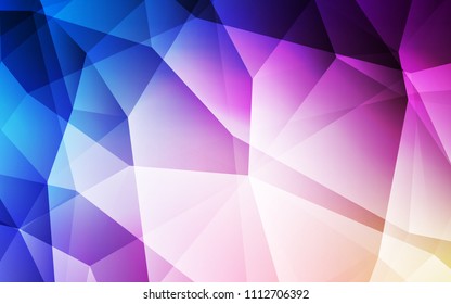 Light Pink, Blue vector polygon abstract backdrop. Polygonal abstract illustration with gradient. A new texture for your web site.